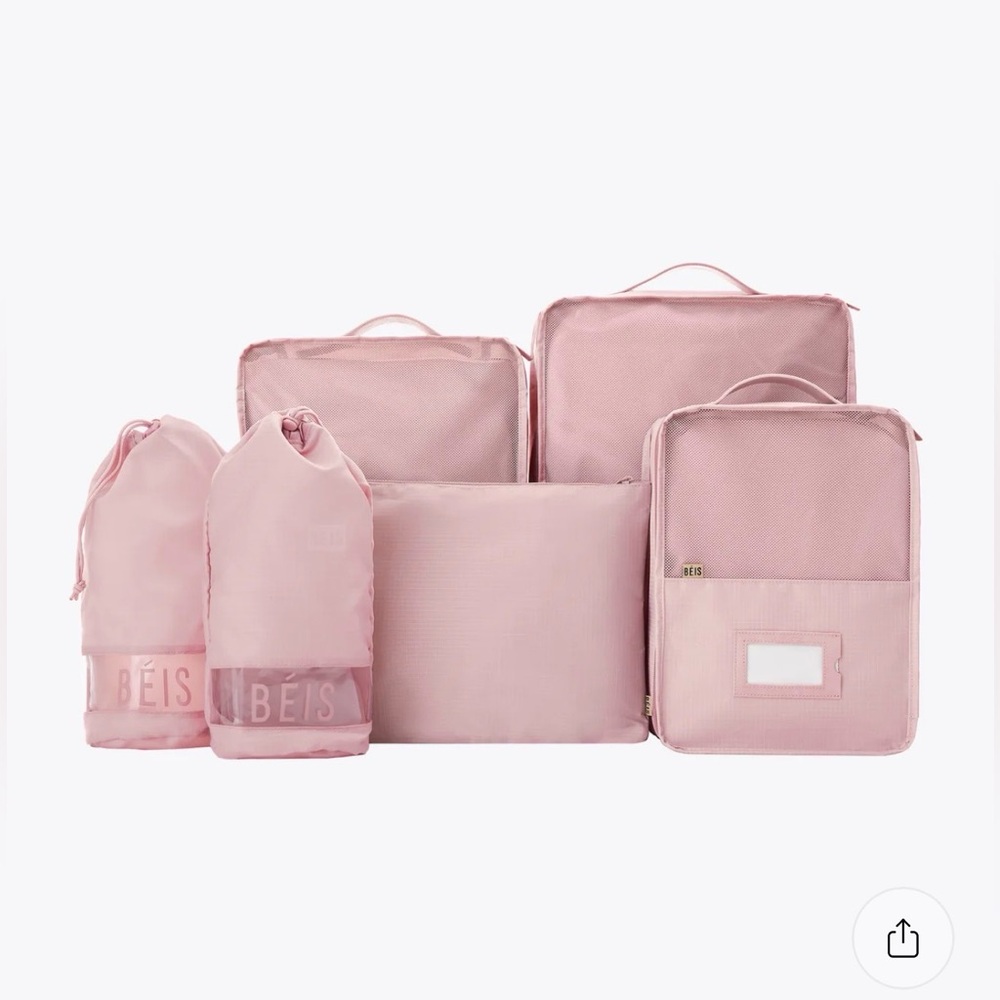 BÉIS Packing Cubes in Atlas Pink